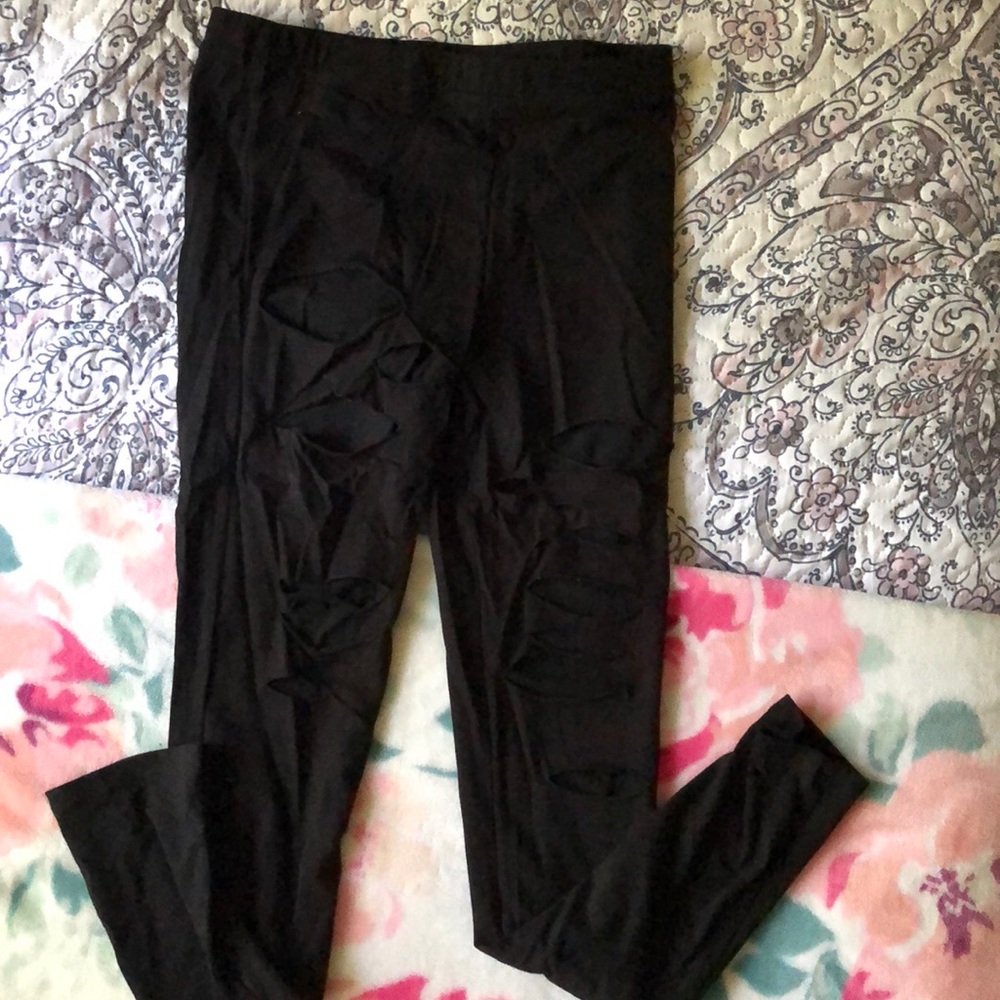 Mesh cut out leggings